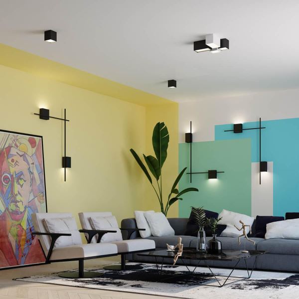 Купить Odeon Light 4241/20WL HIGHTECH (В 2-Х КОРОБКАХ) ODL21 053 черн/золот/металл Настенный светильник IP20 LED 20W 1400Лм 4000K BONDI