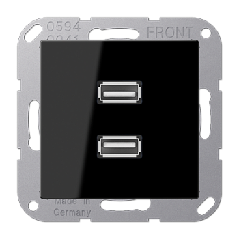 JUNG Мультимедиа разъём, чёрный MAA1153SW