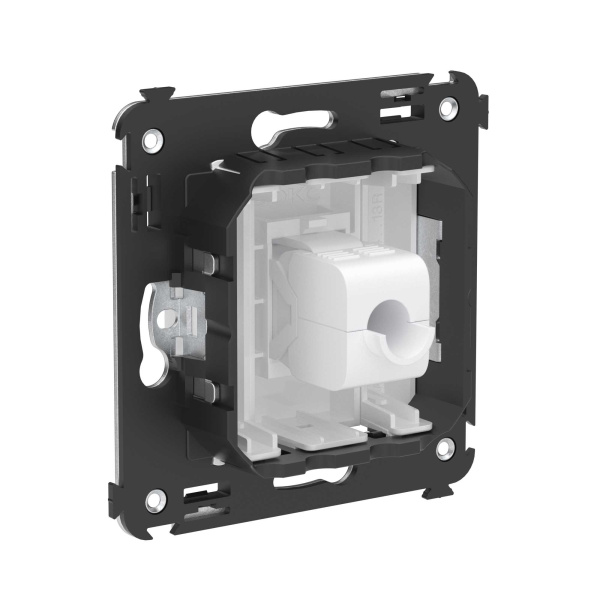 Купить DKC Компьютерная розетка RJ-45 без шторки в стену, кат.5е одинарная, "Avanti", "Белое облако"