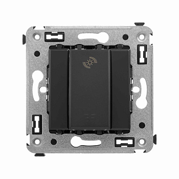 DKC Диммер кнопочный в стену для LED ламп, "Avanti", "Черный матовый"