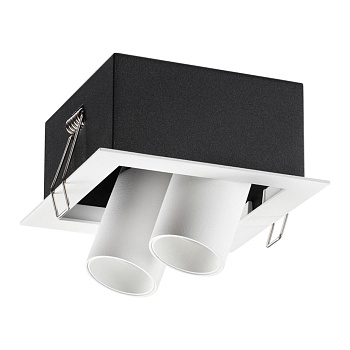Novotech 358328 NT19 000 белый/черный Встраиваемый светильник IP20 LED 4000К 2*7W 220V IMAN