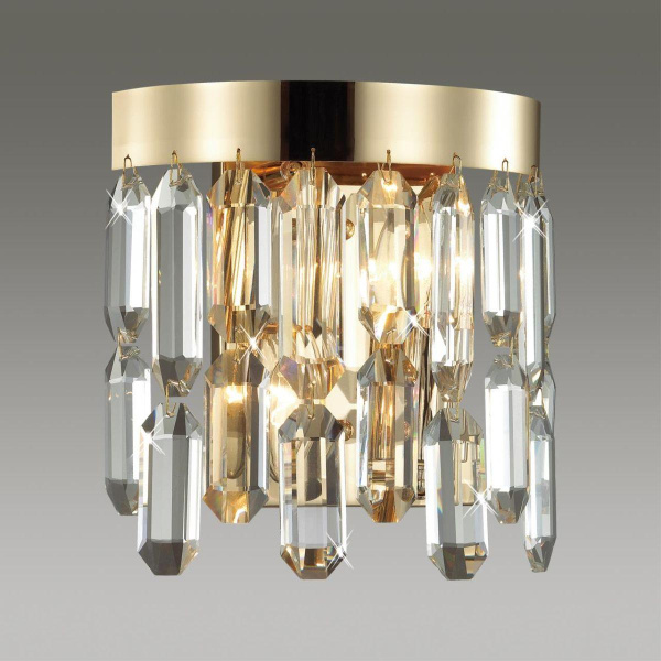 Купить Odeon Light 4986/2W HALL ODL22 385 золотой/хрусталь Бра E14 2*40W DAKISA