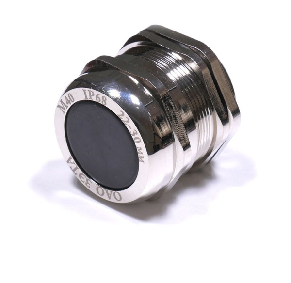 ЗЭТАРУС Кабельный ввод М 40 латунный УТ1,5 IP68 (d кабеля 22-30мм) zeta30120