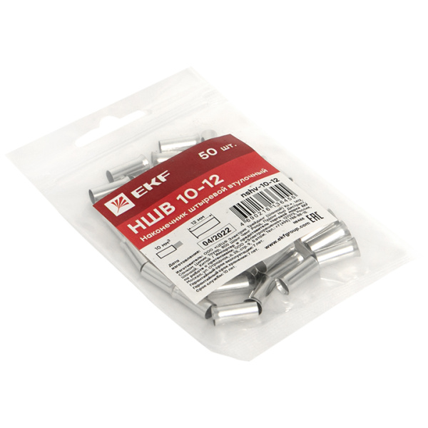 Купить EKF PROxima Наконечник штыревой втулочный НШв 10.0-12(уп50шт)