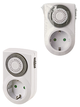 TDM Таймер розеточный ТРМ-Н-01-30мин/24ч-10А (суточный) упак.-термоусад.пленка "Народный" SQ1506-0101