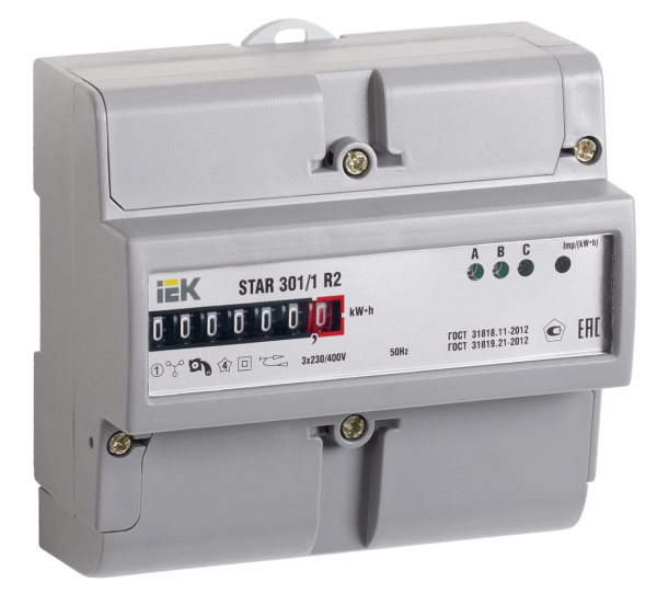 IEK Счетчик эл. энергии трехфазный STAR 301/1 R2-5(60)М CCE-3R1-1-01-1 IEK Счетчик эл. энергии трехфазный STAR 301/1 R2-5(60)М CCE-3R1-1-01-1