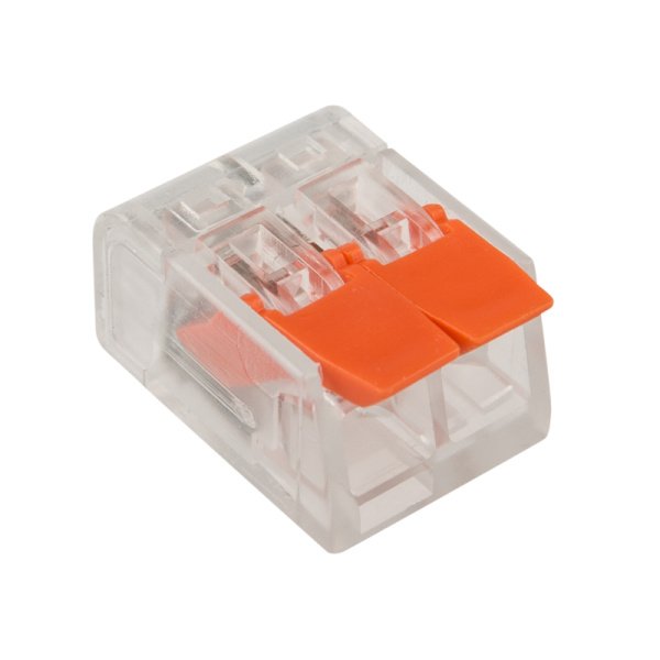 Универсальная компактная клемма СМК 221-412, 2-проводная до 4,0 мм² (20 шт./уп.) Rexant 07-5202-20