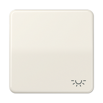 JUNG CD Бежевая Клавиша для 1-ая с символом ОСВЕЩЕНИЕ ударопрочная CD590BFL