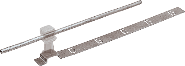 EZETEK Держатель проводника круглого 6-8 мм для черепичной кровли прозрачный, оцинк. 91038