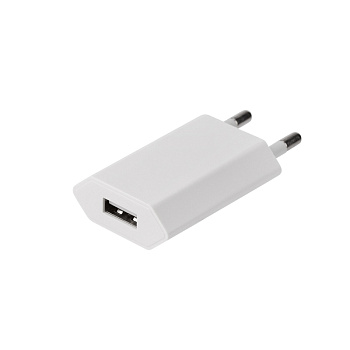 Сетевое зарядное устройство для iPhone/iPad USB, 5V, 1 A, белое Rexant 16-0273
