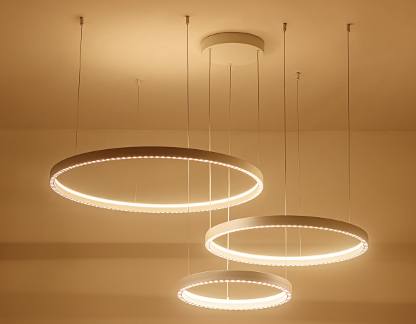 Купить Ambrella Светильник подвесной светодиодный FL5881/3 WH белый 90W 3000K/4200K/6400K D800/600/400*1070 (без ПДУ)