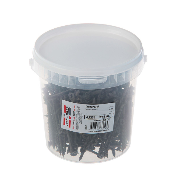 Tech-Krep Саморез ШСГМ 4,2х75 (250 шт) - ведро 100178