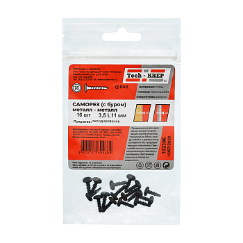 Tech-Krep Саморез ШСММ св. 3,5х11 (16 шт) - пакет 102396