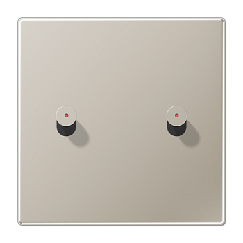 JUNG Центральная плата, 1 пост, 2 тумблера, конус с окошком металлическое исполнение нержавеющая сталь серия LS ES12-5KOK1