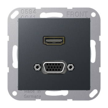 JUNG HDMI / VGA, матовый антрацит MAA1173ANM