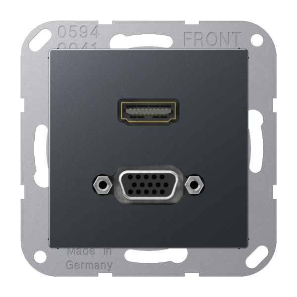 JUNG HDMI / VGA, матовый антрацит MAA1173ANM