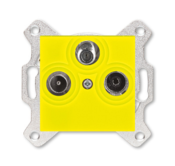 ABB EPJ Levit жёлтый / дымчатый чёрный Розетка TV-R-SAT, жёлтый 2CHH083303A6064