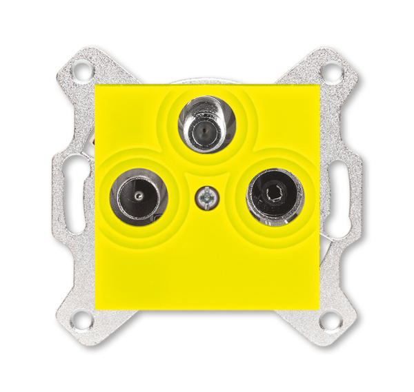 ABB EPJ Levit жёлтый / дымчатый чёрный Розетка TV-R-SAT, жёлтый 2CHH083303A6064