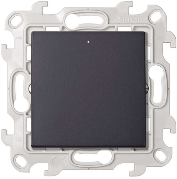 Simon 24 Графит Однополюсный выключатель с подсветкой 10AX 250В~ 2420104-038