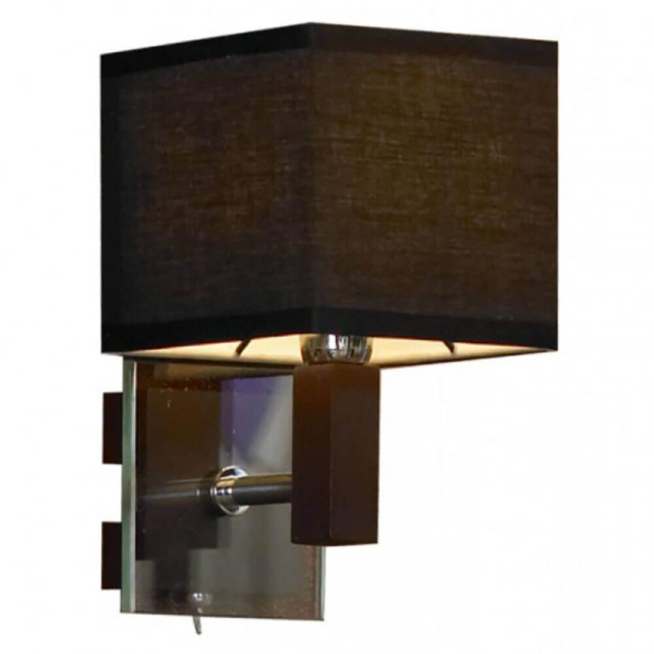 Lussole S.R.L Металл Хром / венге Ткань Светильник настенный E14 40W LSF-2571-01