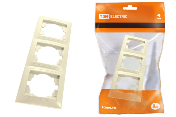 TDM Рамка 3-х постовая горизонтальная сл. кость "Лама" SQ1815-0131