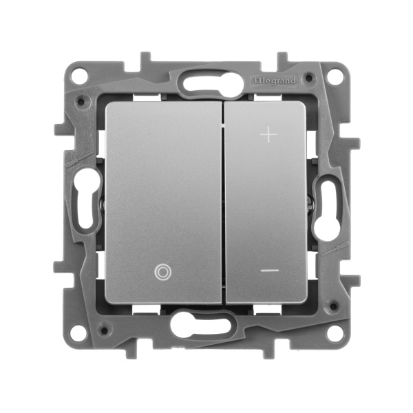 Купить Legrand Etika Алюминий Светорегулятор нажимной, 400Вт 672418