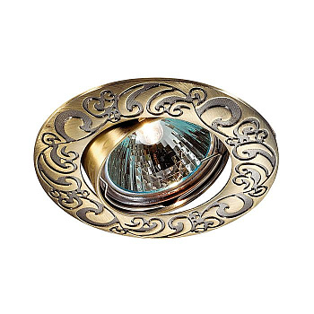 Novotech 369640 NT12 265 бронза Встраиваемый ПВ светильник IP20 GX5.3 50W 12V HENNA