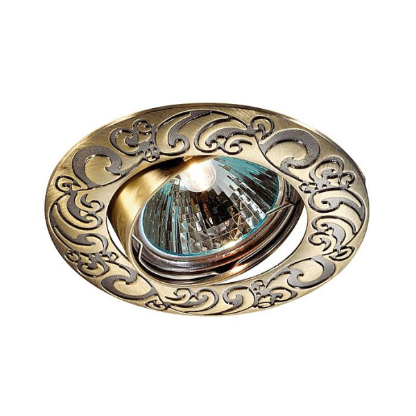 Novotech 369640 NT12 265 бронза Встраиваемый ПВ светильник IP20 GX5.3 50W 12V HENNA