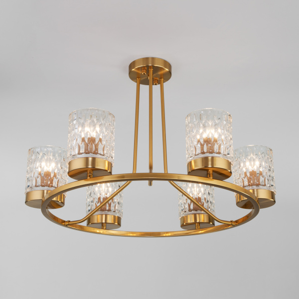Купить Eurosvet Потолочная люстра со стеклянными плафонами 60127/6 латунь a057089