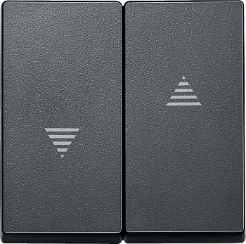 SE Merten SM Антрацит Клавиша 2-ая жалюзийная MTN435514
