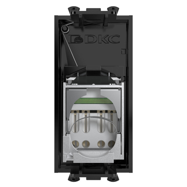 Купить DKC Компьютерная розетка RJ-45 модульная, кат.6 экранированная, "Avanti","Черный квадрат", 1 модуль
