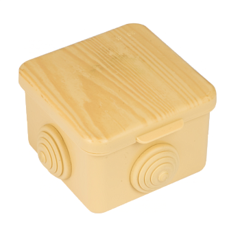 EKF PROxima Коробка распаячная КМР-030-036 пылевлагозащитная, 4 мембранных ввода (65х65х50) светлое дерево