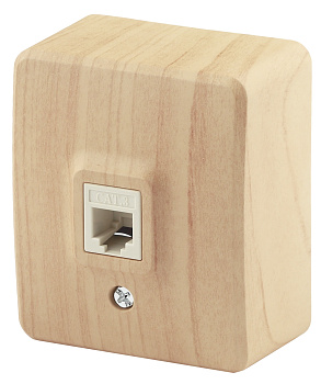 ЭРА 11-3202-11 сосна Розетка телефонная RJ11, ОУ, IP20, Эксперт Б0020729