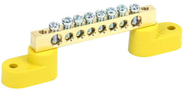 IEK Шина PE земля на двух угловых изол ШНИ-6х9-8-У2-Ж