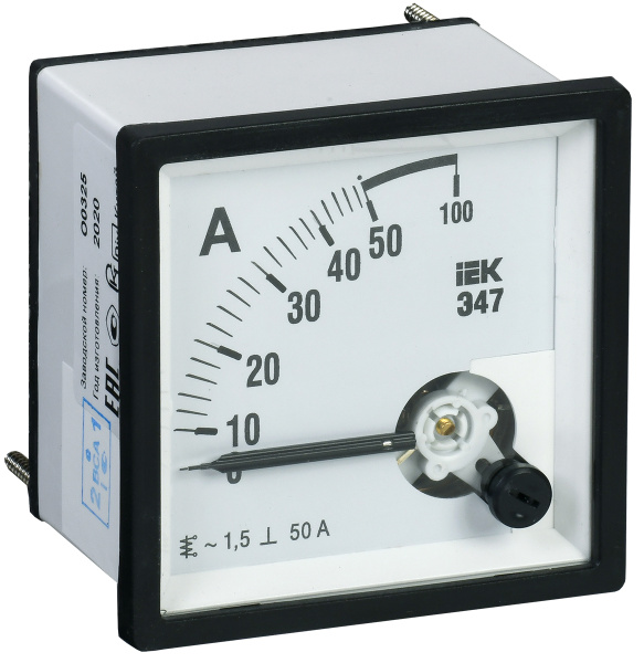 IEK Амперметр Э47 50А кл. точн. 1,5 96х96мм