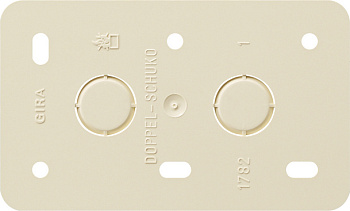 Gira Крем Монтажная панель двойная (для двойных розеток) 008213