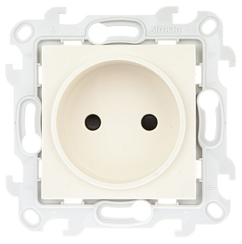 Simon 24 Слоновая кость Розетка 2К с защитными шторками 2450441-031