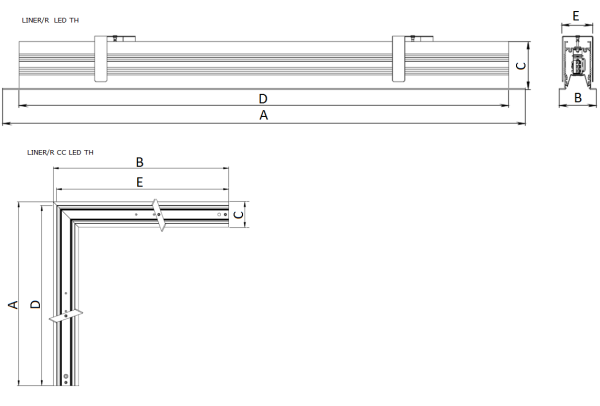 Купить СТ LINER/R DR LED 1200 TH WH 2700K/5700K DALI DT8