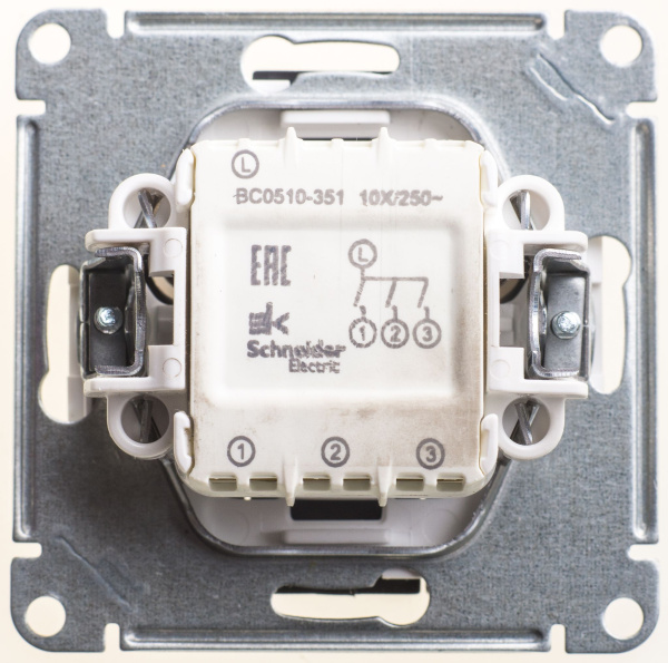 Купить SE Wessen 59 Черный бархат Выключатель 3-клавишный, 10АХ VS0510-351-6-86