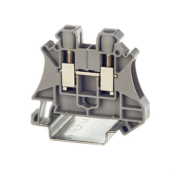 DKC Nuputuk Клемма проходная, винтовой зажим, 2 точки подключения, 6 кв.мм, серая