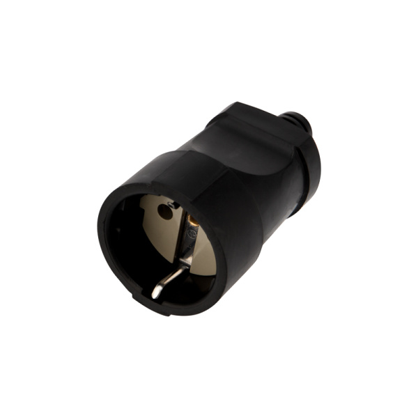 Розетка разборная Евро с з/к 16А черная Rexant 11-8529