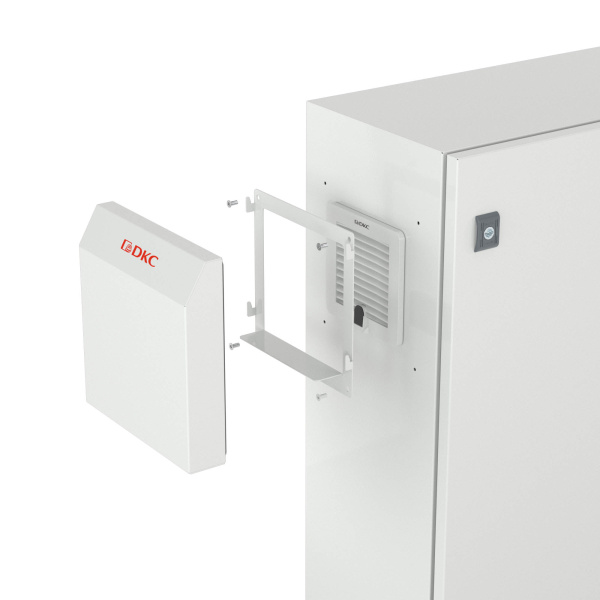 Купить DKC Защитная панель IP56, листовая сталь RAL7035, для вентиляторов и решеток 150x150 мм