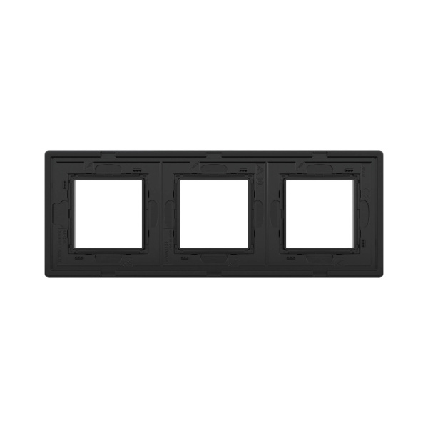 Купить DKC Рамка из алюминия, "Avanti", черная, 3 поста (6 мод.)