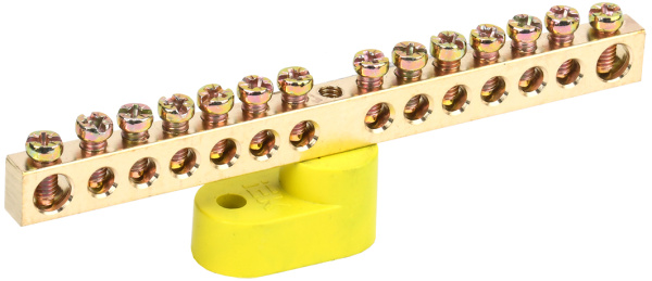 IEK Шина PE земля на одном угловом изол ШНИ-6х9-14-У1-Ж