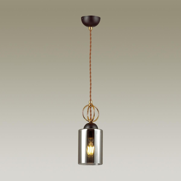 Купить Odeon Light 4657/1 ODL20 575 черный/золотой/дымчатый Подвес E27 60W 220V OPIKA