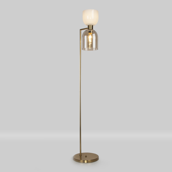 Eurosvet Торшер со стеклянными плафонами 01085/2 латунь a052293