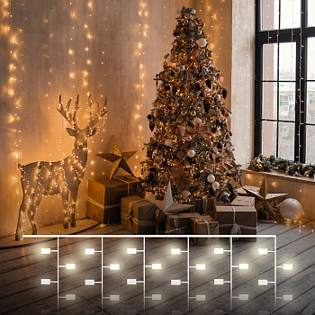 Eurosvet Гирлянда Занавес 200-004 теплый белый 2*3м IP20 a056047