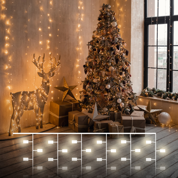 Eurosvet Гирлянда Занавес 200-004 теплый белый 2*3м IP20 a056047