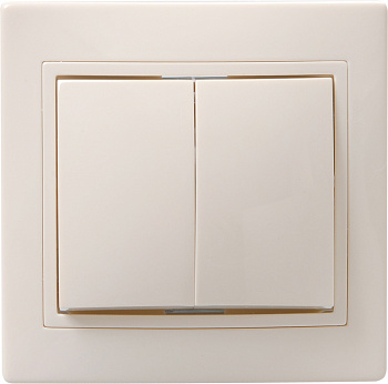 IEK KVARTA ВС10-2-0-Км Выключатель 2кл 10А керам. крем.