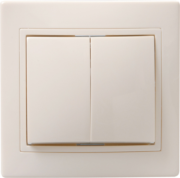 IEK KVARTA ВС10-2-0-Км Выключатель 2кл 10А керам. крем.